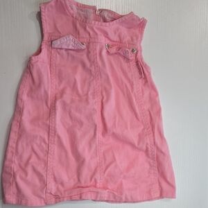 Vintage Girls Carters Watch The Wear Overall-like Pink Dress 18 Months Used